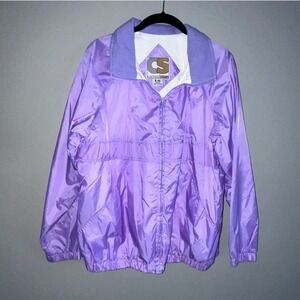 Vintage Current Seen Women windbreaker Jacket  Large Purple‎ Lightweight Sporty